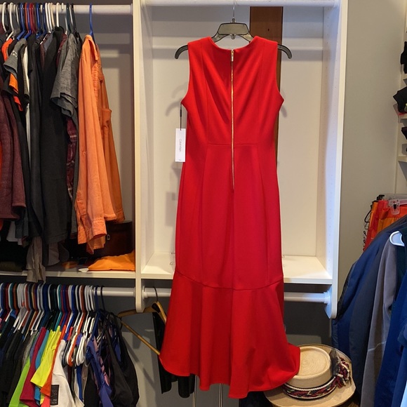 Calvin Klein RED Dress sz 4 - absolutely stunning on. - Picture 3 of 7